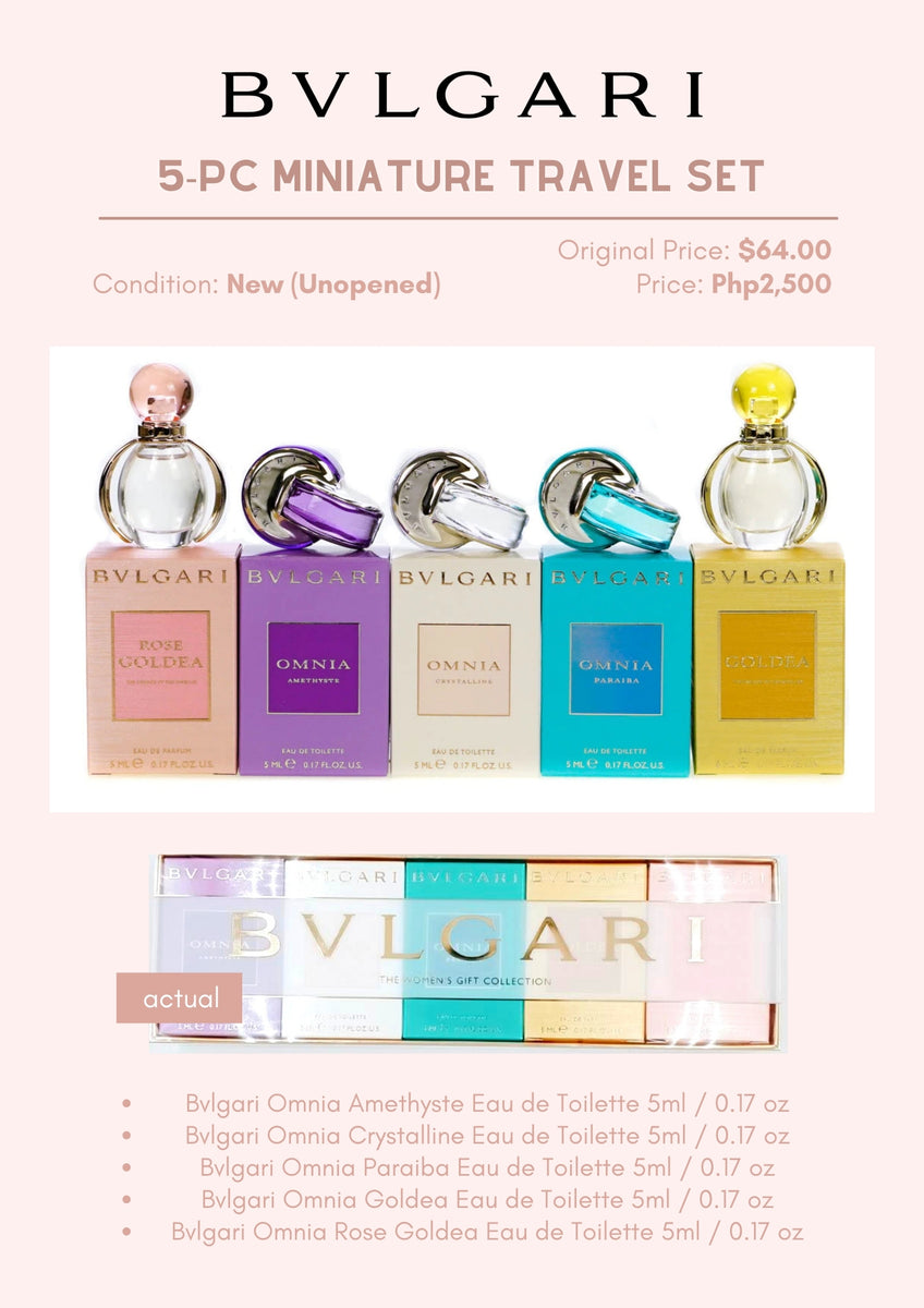 Bvlgari 5pc Miniature Travel Set (Original Price: $64.00